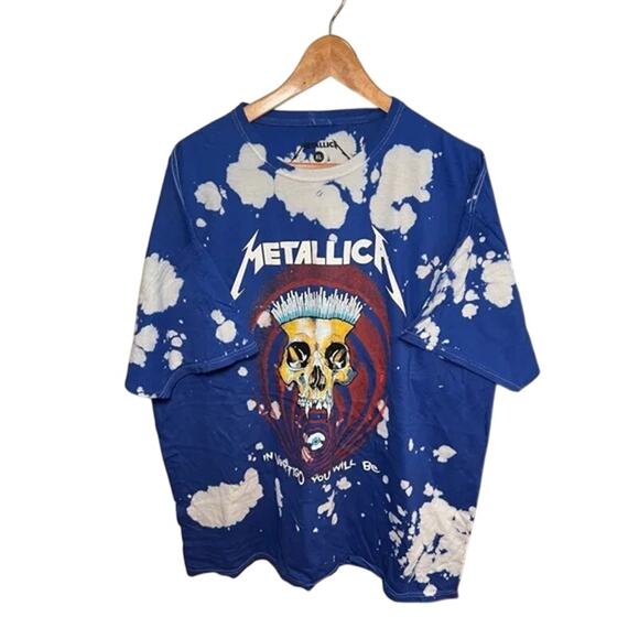 Metallica Other - Metallica‎ Vintage Style In Vertigo You Will Be TyeDye ShortSleeve Shirt L Blue
